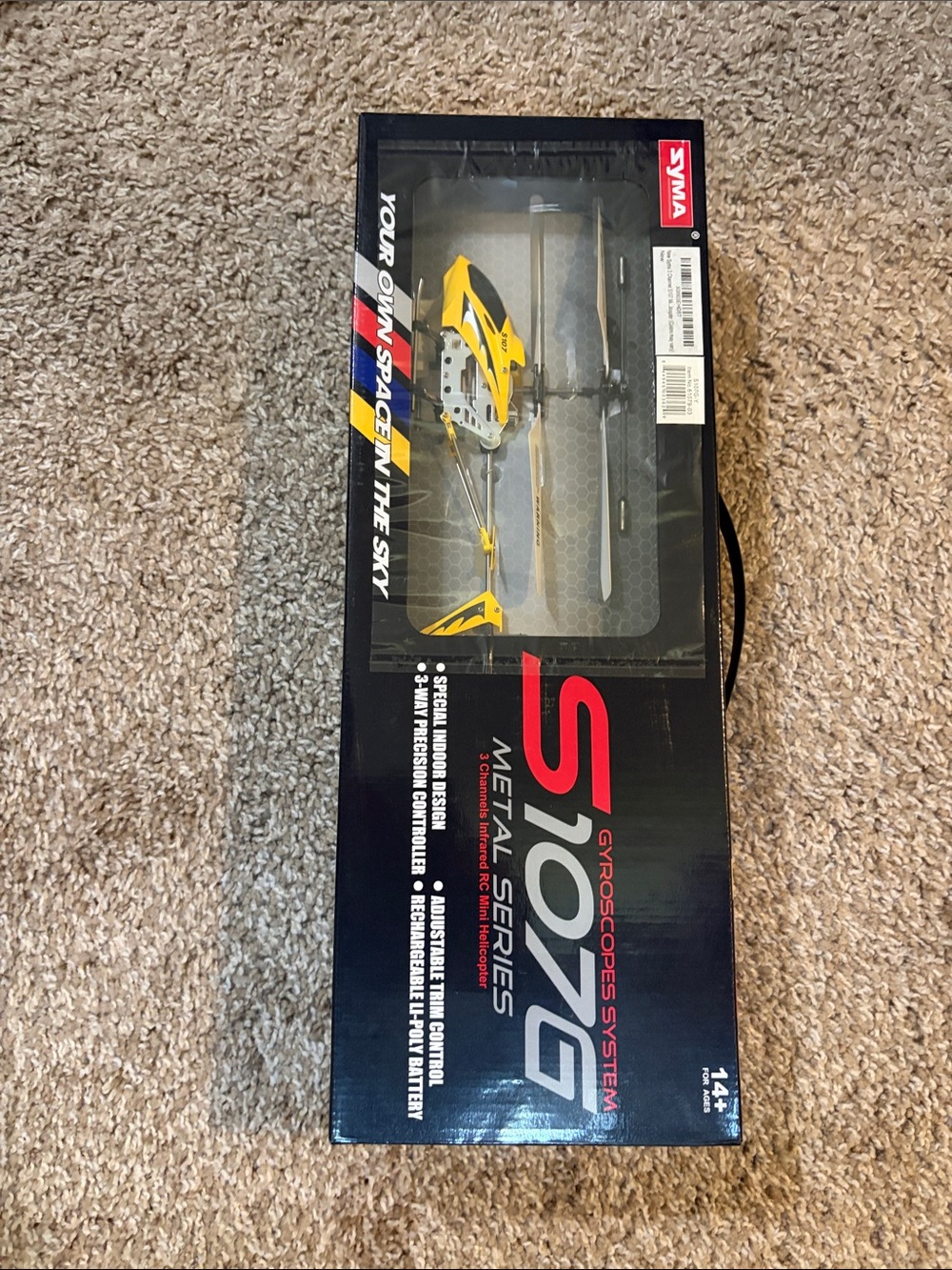 UNOPENED Syma Yellow and Black Mini RC Helicopter S107G